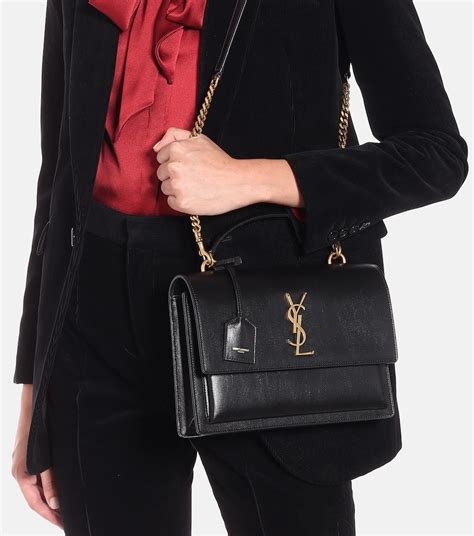 ysl sunset medium bag grain leather|ysl sunset bag large.